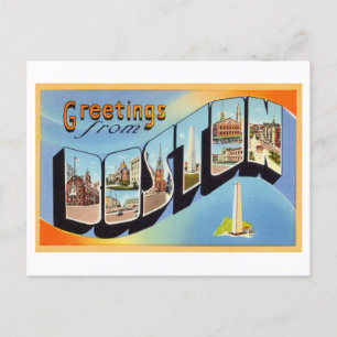 Vintage Greetings from Boston, Massachusetts Postcard