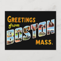 Vintage Greetings From Boston Travel
