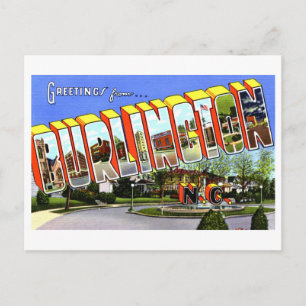 Vintage Greetings from Burlington, North Carolina, Postcard