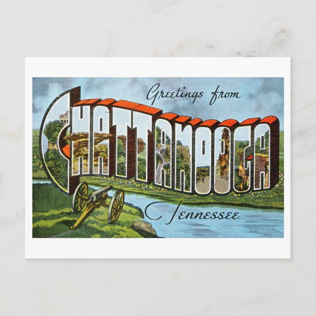 Vintage Greetings from Chattanooga, Tennessee, Postcard (Front)
