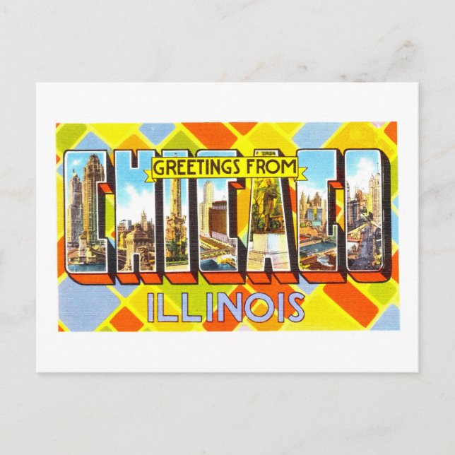 Vintage Greetings from Chicago, Illinois Postcard (Front)