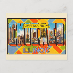 Vintage Greetings From Chicago Illinois Postcard