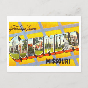 Vintage Greetings from Columbia, Missouri Postcard