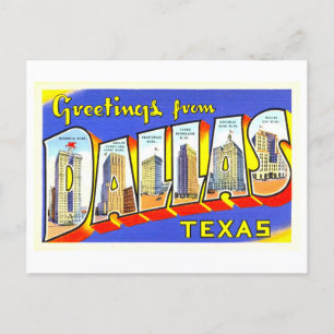 Vintage Greetings from Dallas, Texas, Postcard