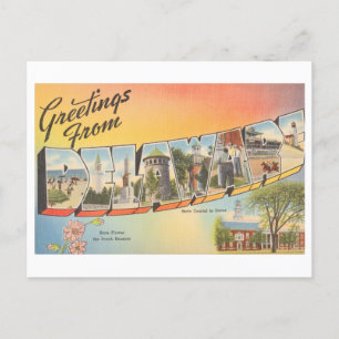 Vintage Greetings from Delaware Postcard