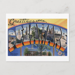 Vintage Greetings from Delaware Postcard