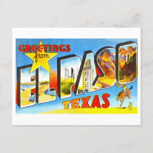Vintage Greetings from El Paso, Texas Postcard