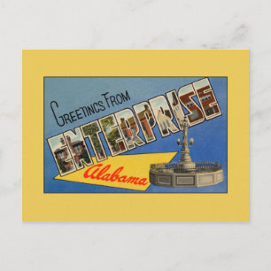 Vintage greetings from Enterprise AL Postcard
