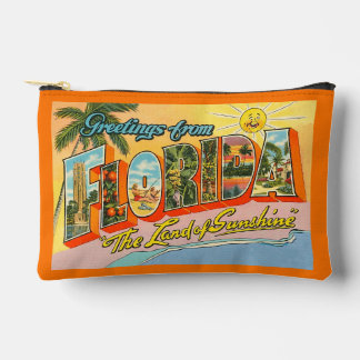 Vintage Greetings from Florida Accessory Pouch