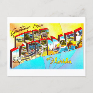 Vintage Greetings from Fort Lauderdale, Florida Postcard