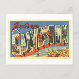 Vintage Greetings from Galveston, Texas Postcard