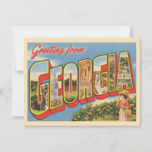 Vintage "Greetings from Georgia" Postcard