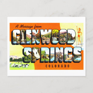 Vintage Greetings from Glenwood Springs, Colorado, Postcard
