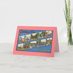 Vintage greetings from Grand Rapids MI Card