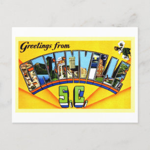 Vintage Greetings from Greenville, South Carolina, Postcard