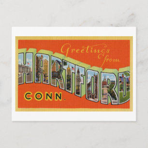Vintage Greetings from Hartford, Connecticut Postcard
