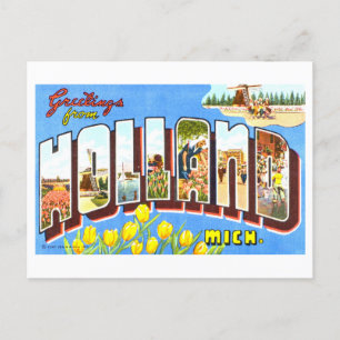 Vintage Greetings from Holland, Michigan, Postcard