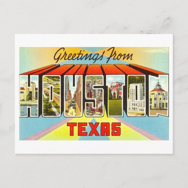 Vintage Greetings from Houston, Texas Postcard (Front)