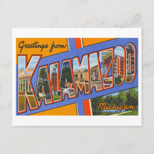 Vintage Greetings from Kalamazoo, Michigan Postcard
