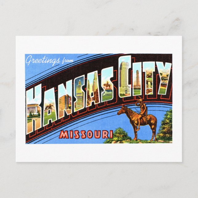 Vintage Greetings from Kansas City, Missouri, Postcard (Front)