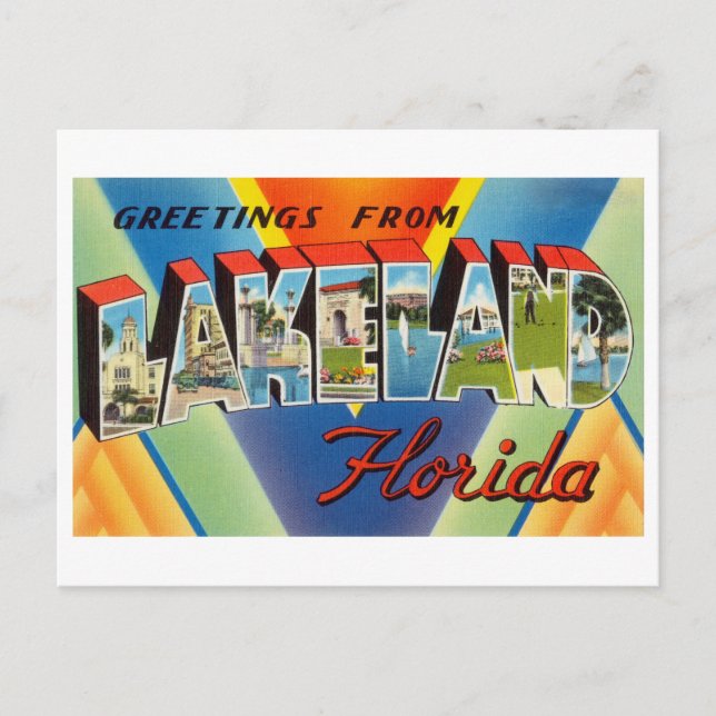 Vintage Greetings from Lakeland, Florida Postcard (Front)