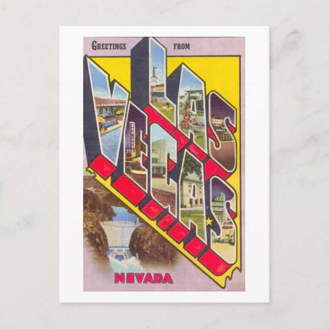 Vintage Greetings from Las Vegas, Nevada Postcard (Front)
