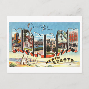 Vintage Greetings from Mandan, North Dakota Postcard