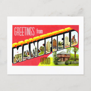 Vintage Greetings from Mansfield, Ohio, Postcard