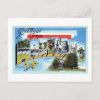 Vintage Greetings From Maryland Travel Poster