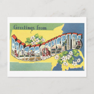 Vintage Greetings from Massachusetts Postcard