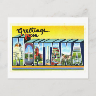 Vintage Greetings from Montana Postcard