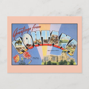 Vintage greetings from Montana Postcard