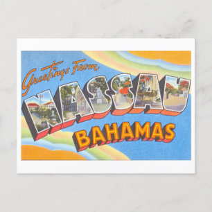 Vintage Greetings from Nassau, Bahamas Postcard