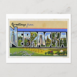 Vintage Greetings from Nebraska Postcard
