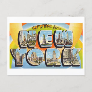 Vintage Greetings from New York City Postcard