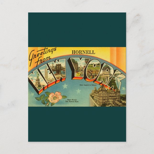 Vintage Greetings from New York Postcard (Front)