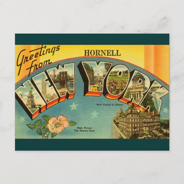 Vintage Greetings from New York Postcard (Front)
