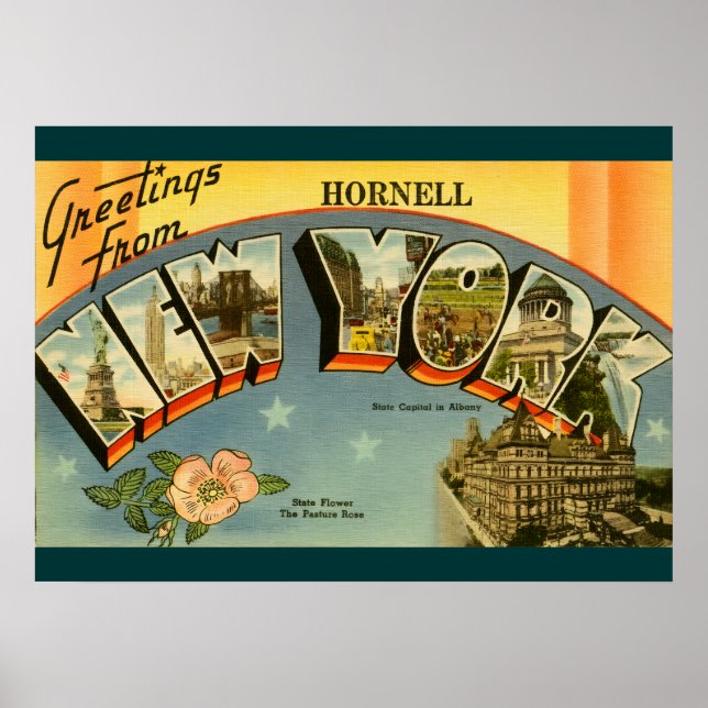 Vintage Greetings from New York Poster (Front)