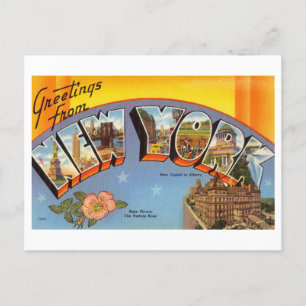Vintage Greetings from New York State Postcard
