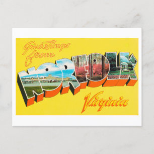 Vintage Greetings from Norfolk, Virginia Postcard
