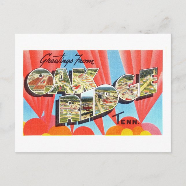 Vintage Greetings from Oak Ridge, Tennessee Postcard (Front)