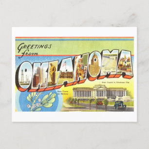 Vintage Greetings from Oklahoma Postcard