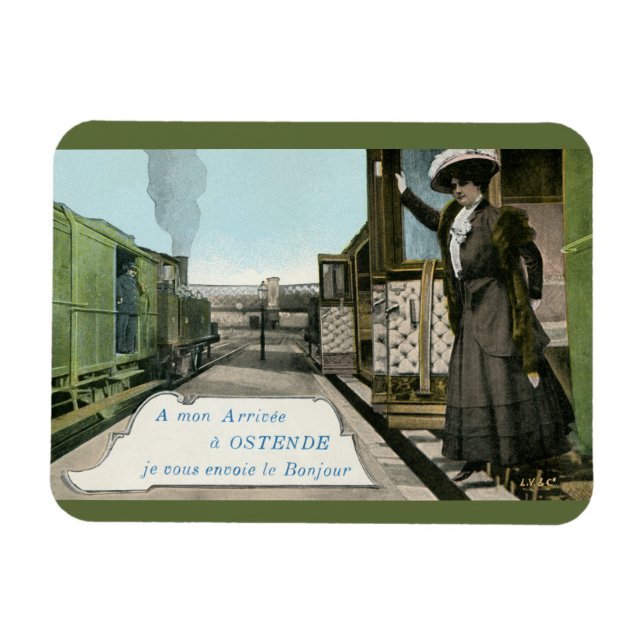  Vintage greetings from Ostend Magnet (Horizontal)