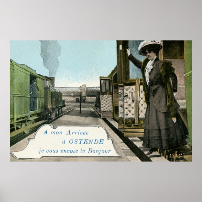 Vintage greetings from Ostend Poster (Front)