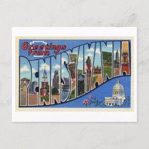 Vintage Greetings from Pennsylvania Postcard