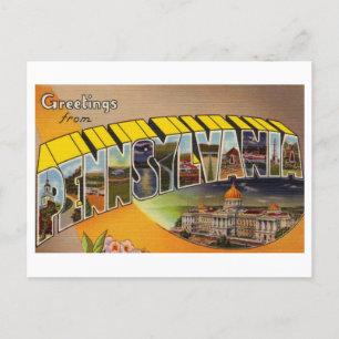 Vintage Greetings from Pennsylvania Postcard