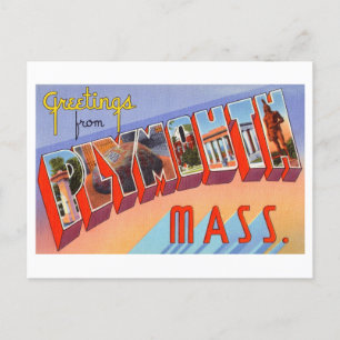 Vintage Greetings from Plymouth, Massachusetts Postcard