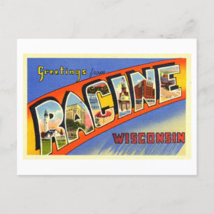Vintage Greetings from Racine, Wisconsin Postcard