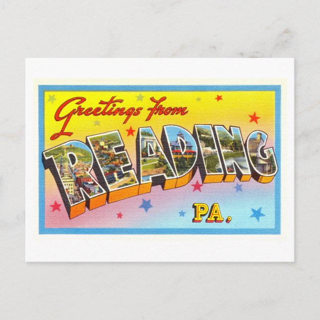 Vintage Greetings from Reading, Pennsylvania Postcard (Front)