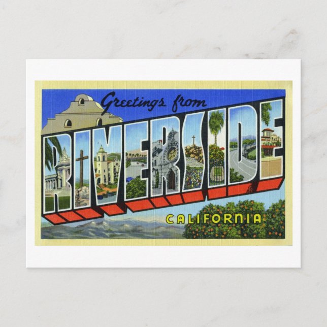Vintage Greetings from Riverside, California Postcard (Front)